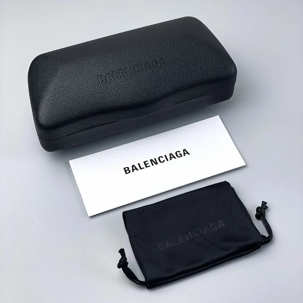 Balenciaga BB0229S 004 Sunglasses White Grey Bat Rectangle Unisex